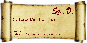 Szloszjár Dorina névjegykártya